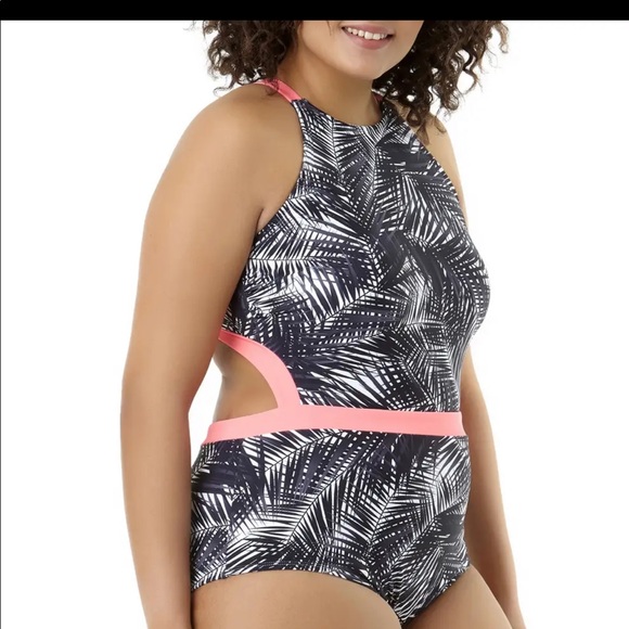 Time and Tru Women's Cut-Out One-Piece Swimsuit xl - Picture 2 of 13